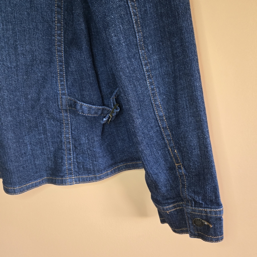 Liz Claiborne FIRST Issue Stretch Denim Jacket, L (PTP=20") - Picture 4 of 4
